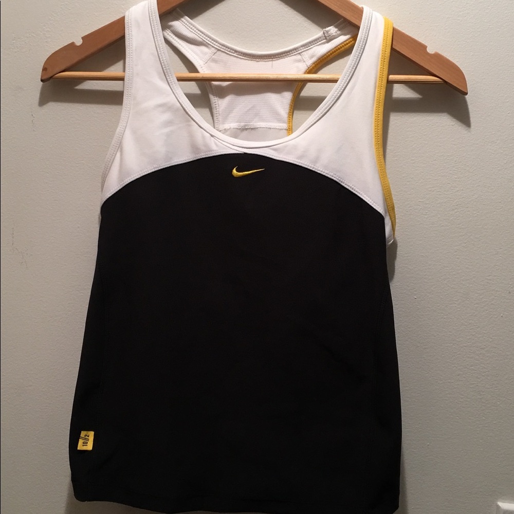 Nike Racerback Cycling Tank Black White Small